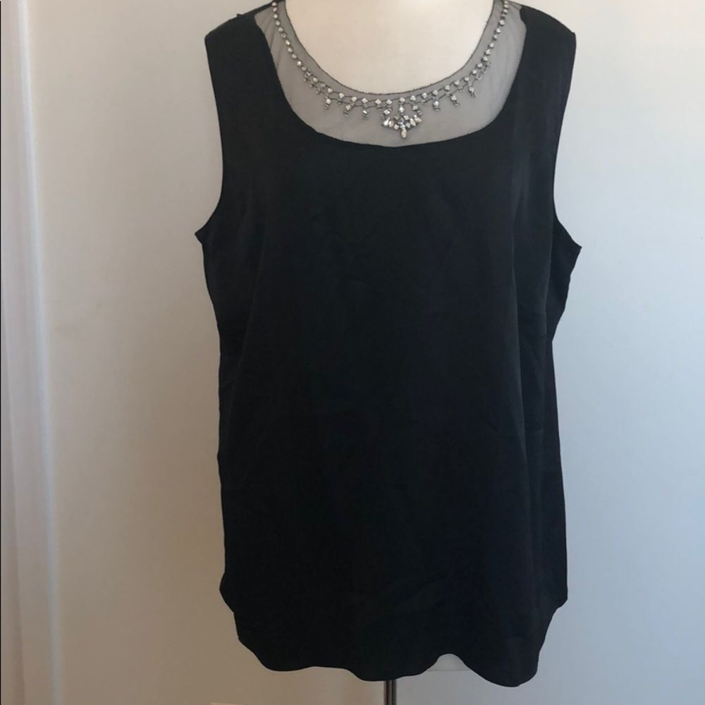 COPY - Tahari Silky Top with Rhinestones